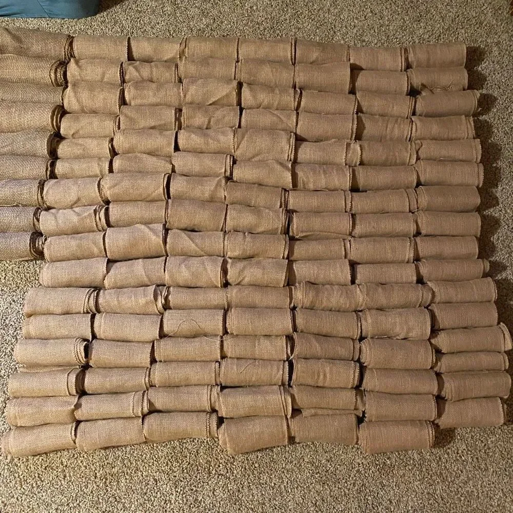 28 Burlap Jute Chair Sash Bow for Parties Weddings Events Approx 6”x 7.5’